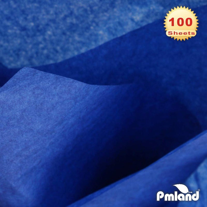 PMLAND ورق كرافت أزرق من PMLAND 100 ورقة، 20x15 بوصة، ورق تغليف ملون مزدوج الجوانب للهدايا، الحقائب، الحرف، حفلات الزفاف، والديكورات في المناسبات والأعياد - Image 4